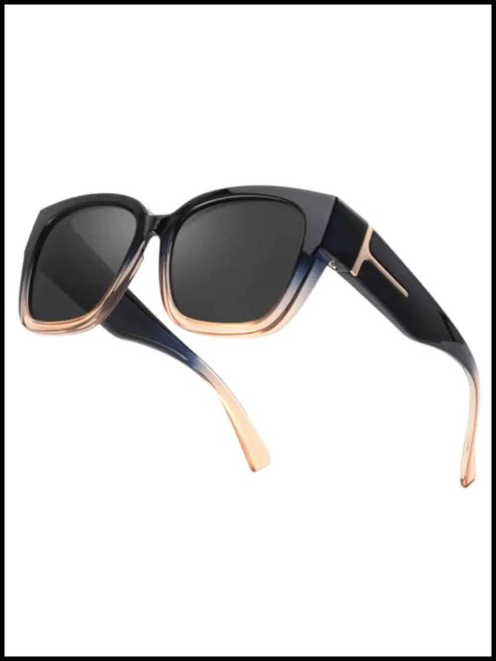 Polarized Sunglasses Fit Over Glasses UV400 Square Oversized for Driving &